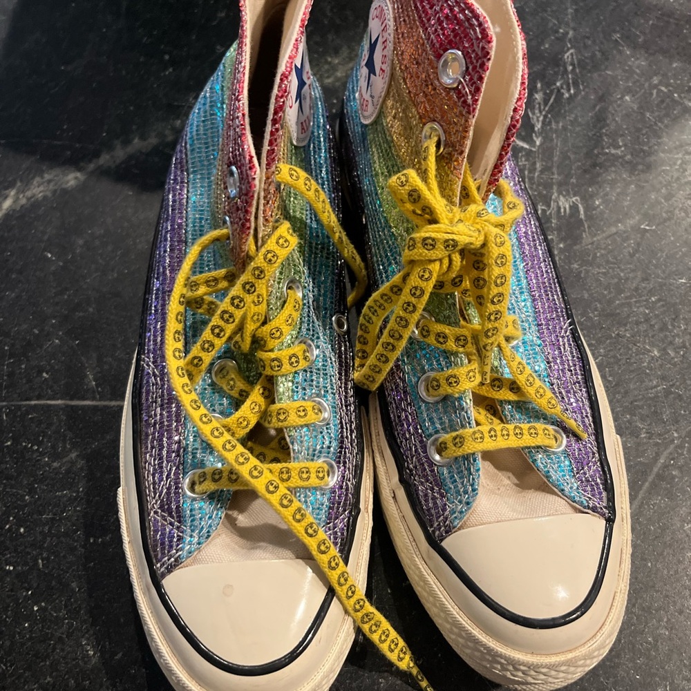Converse and Miley Cyrus PRIDE High-Top Sneakers.  Never worn